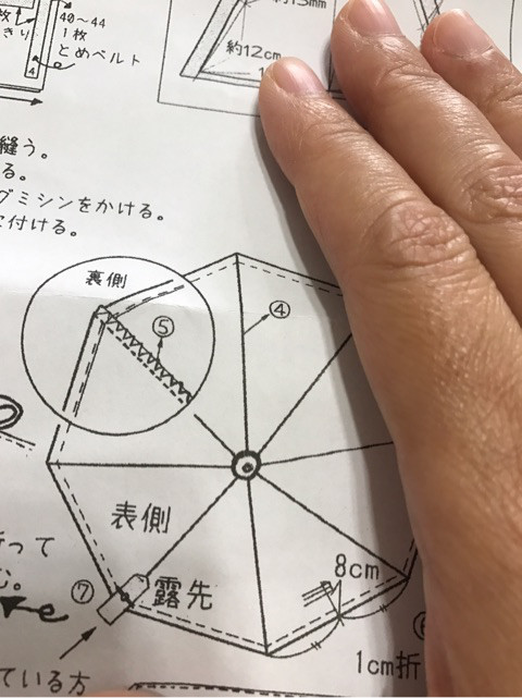 日傘の作り方ページできました。 - 横浜・磯子の洋裁教室 ラフ 